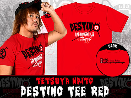 内藤哲也「DESTINO」Tシャツ（レッド） [新日本プロレスリング] | キャラクターグッズ販売のジーストア｜GEE!STORE