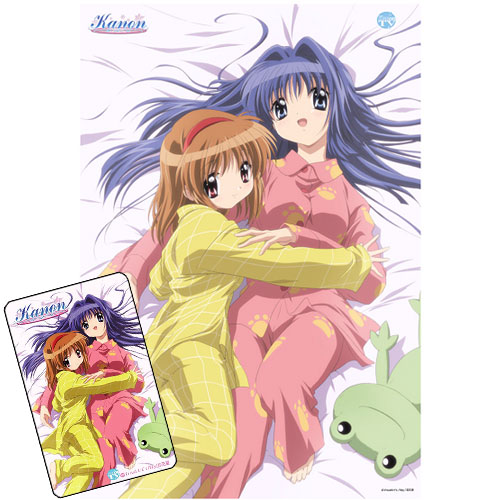 Kanon オリジナルベッドシーツ+テレホンカードセット あゆ&名雪