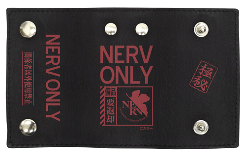 エヴァンゲリオン NERV EVANGELION　ネルフ 本革キーケース キーケース ブラック 　 日本製