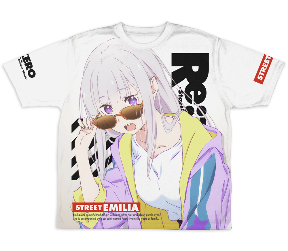 エミリア 冷感両面フルグラフィックTシャツ ストリートファッションVer