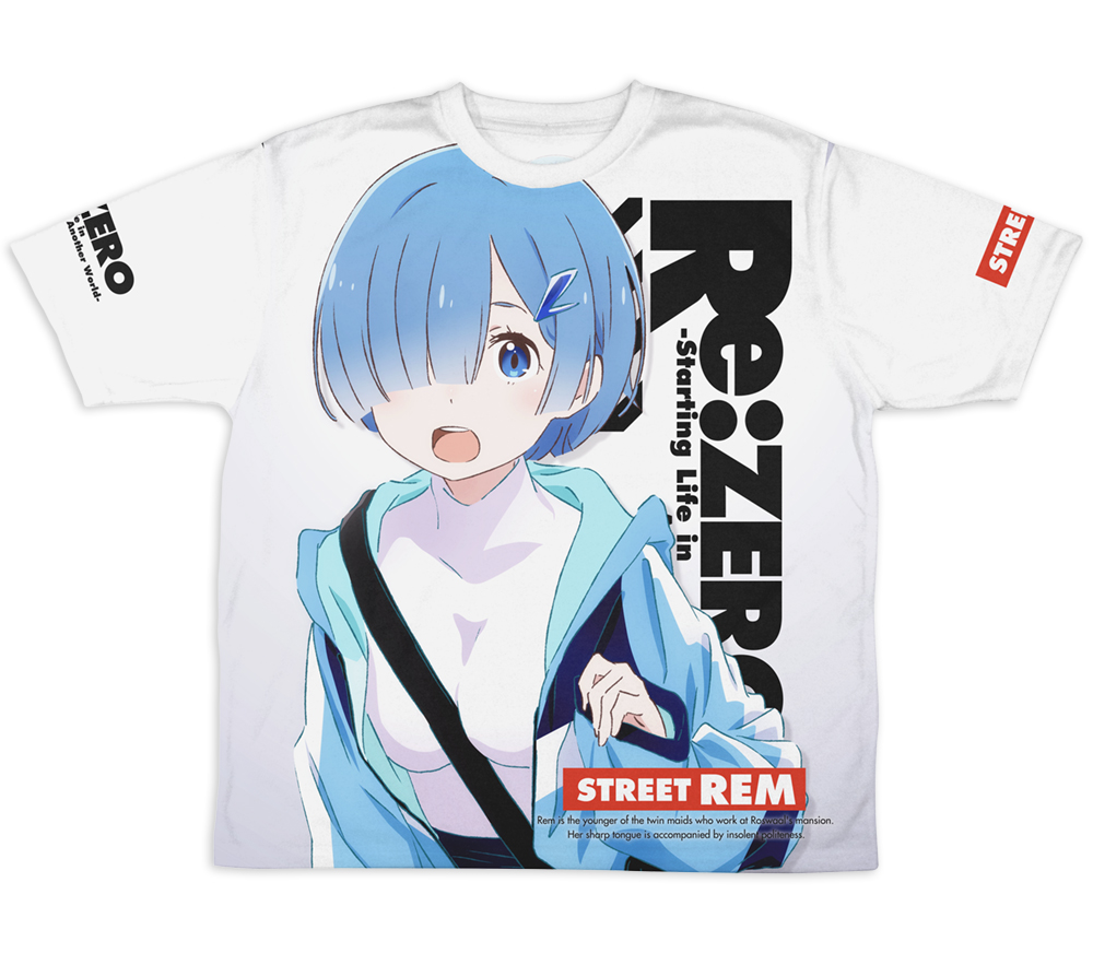 レム 冷感両面フルグラフィックTシャツ ストリートファッションVer