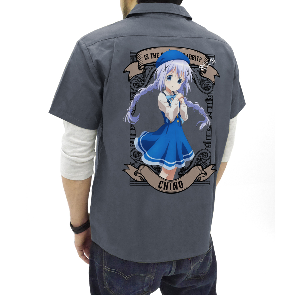 限定 チノ フルカラーワークシャツ ご注文はうさぎですか Bloom キャラクターグッズ販売のジーストア Gee Store