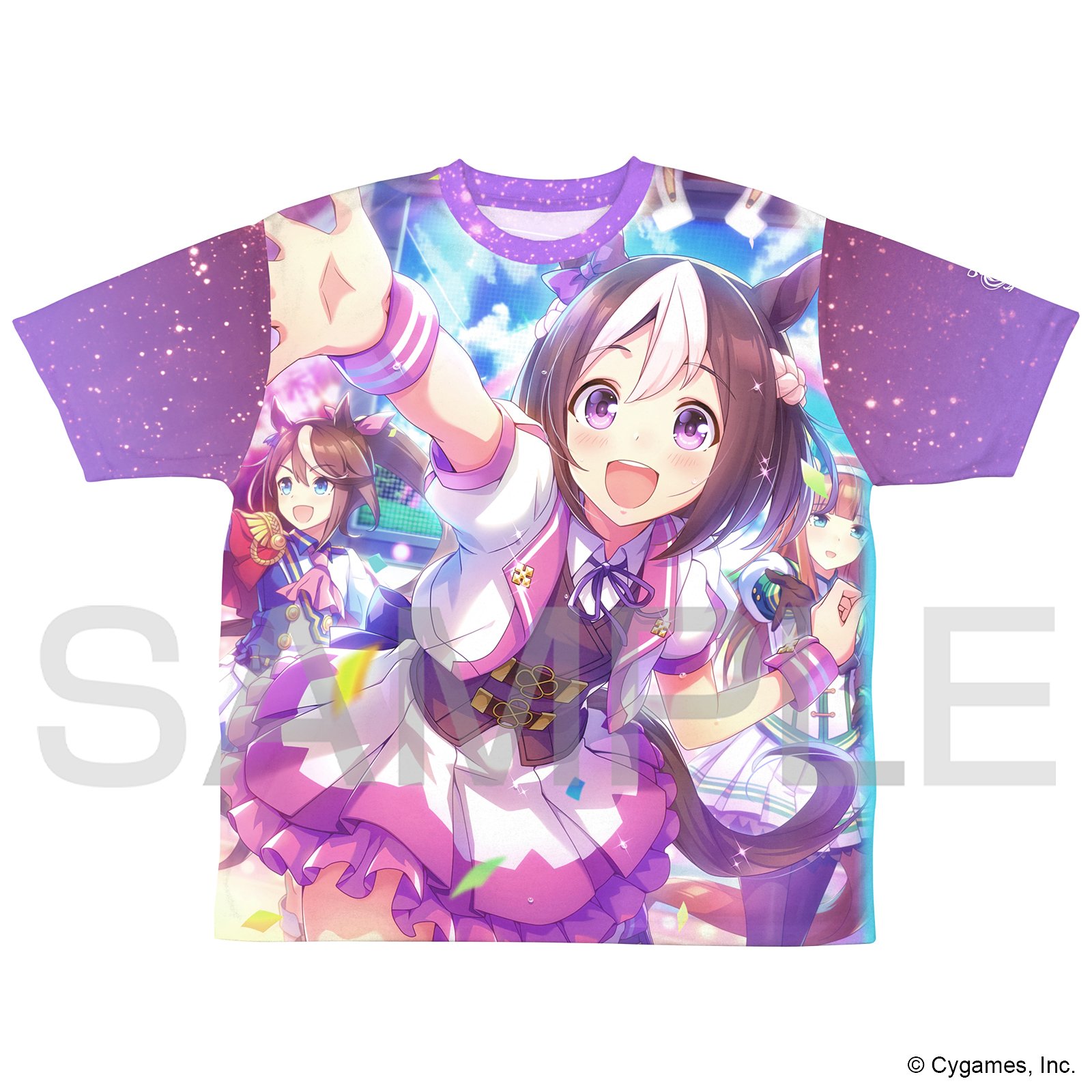 ウマ娘 タマモクロス 両面フルグラフィック Tシャツ ブルー Sサイズ