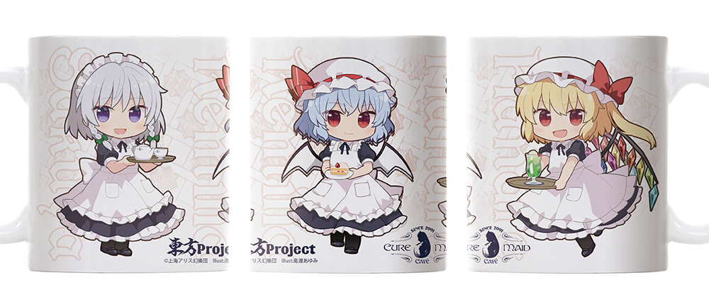 ★限定★東方Project×キュアメイドカフェ レミリア＆フラン＆咲夜 フルカラーマグカップ