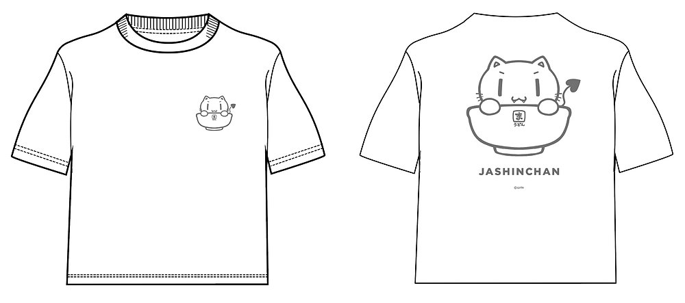 どんぶり邪神ちゃんTシャツ白