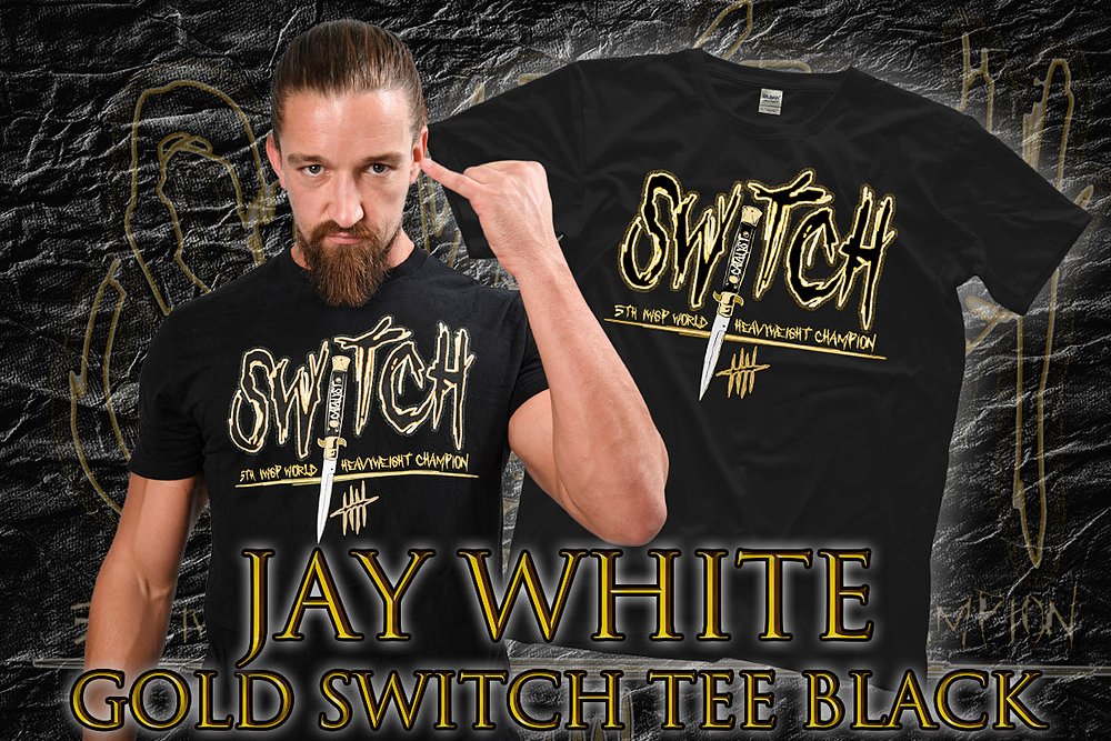 ジェイ・ホワイト「GOLD SWITCH」Tシャツ（ブラック..