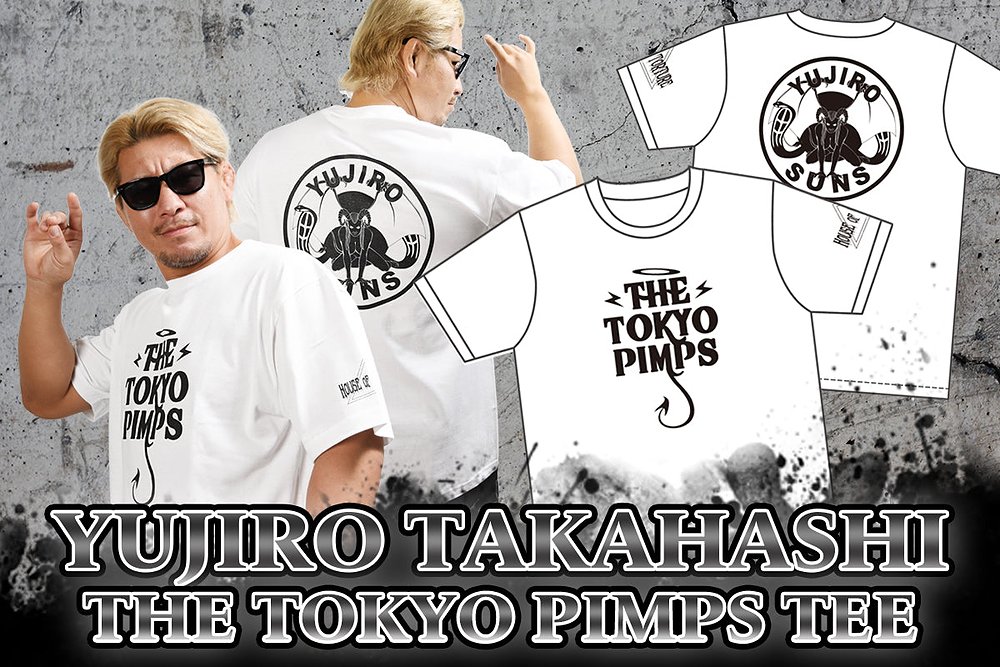 新日本プロレスリング/新日本プロレスリング/高橋裕二郎「THE TOKYO PIMPS」Tシャツ（ホワイト）