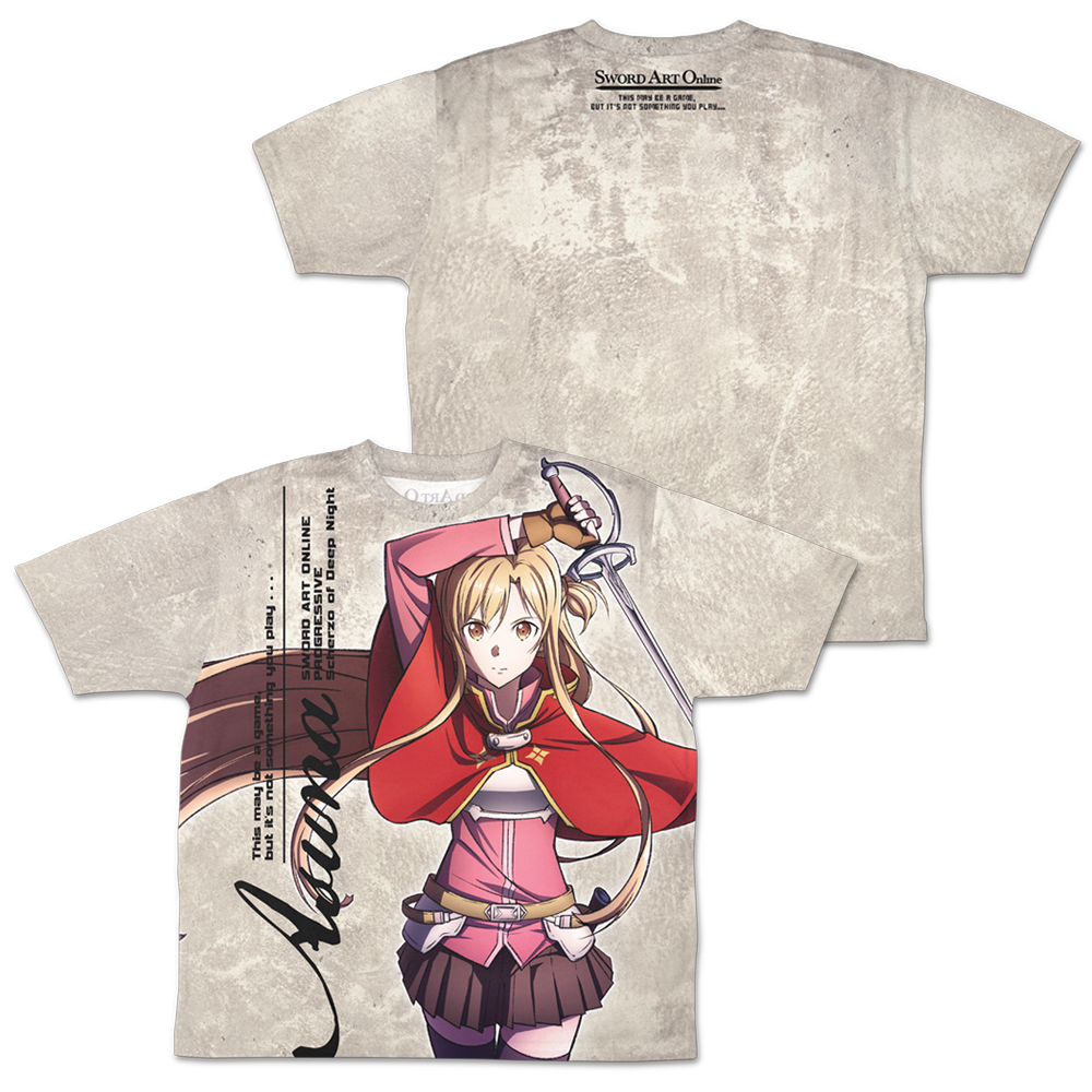 L　ソードアート・オンライン SAO プログレッシブ　黒Tシャツ　キーホルダー付