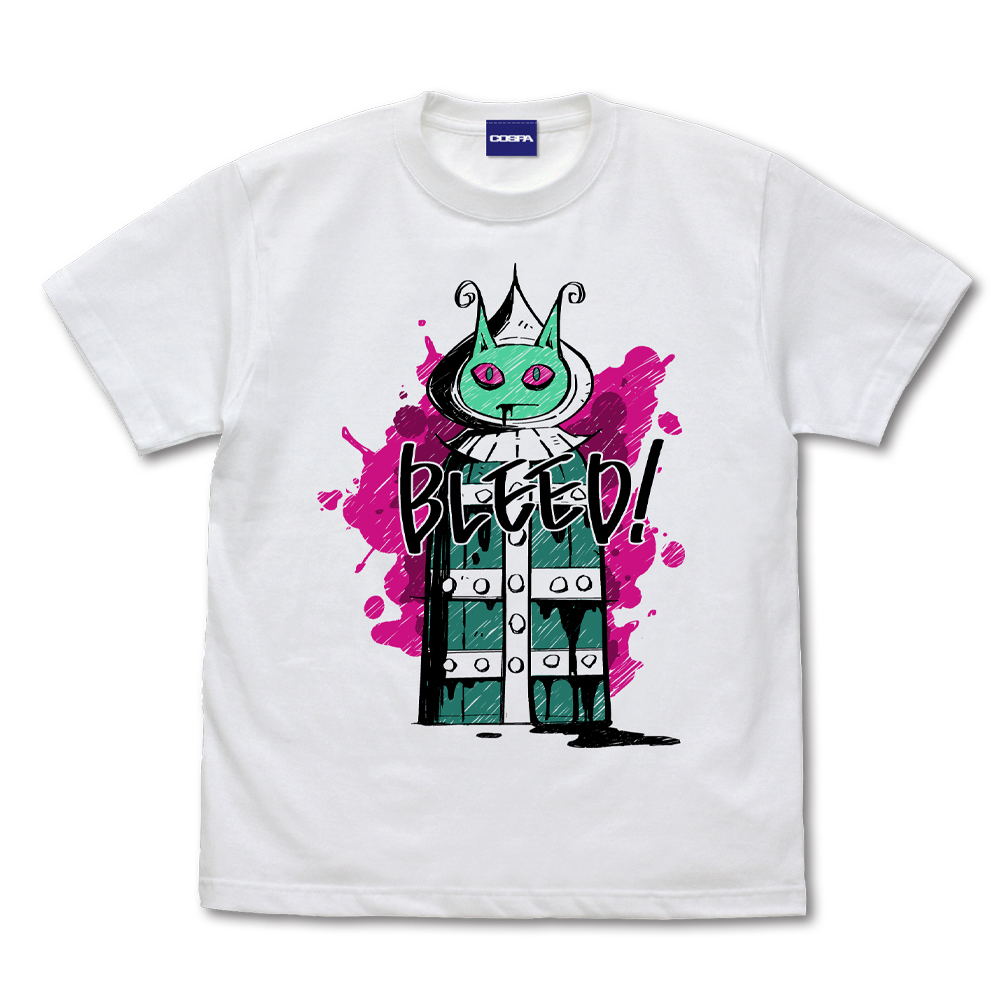 Bleed Cat Tシャツ（ブリーディン・レックス 白）