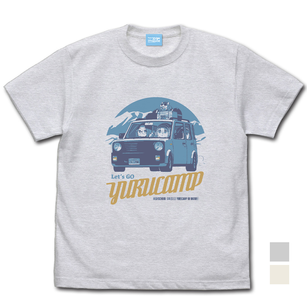 ゆるキャン△カー Tシャツ 桜＆なでしこ＆リン Ver2.0