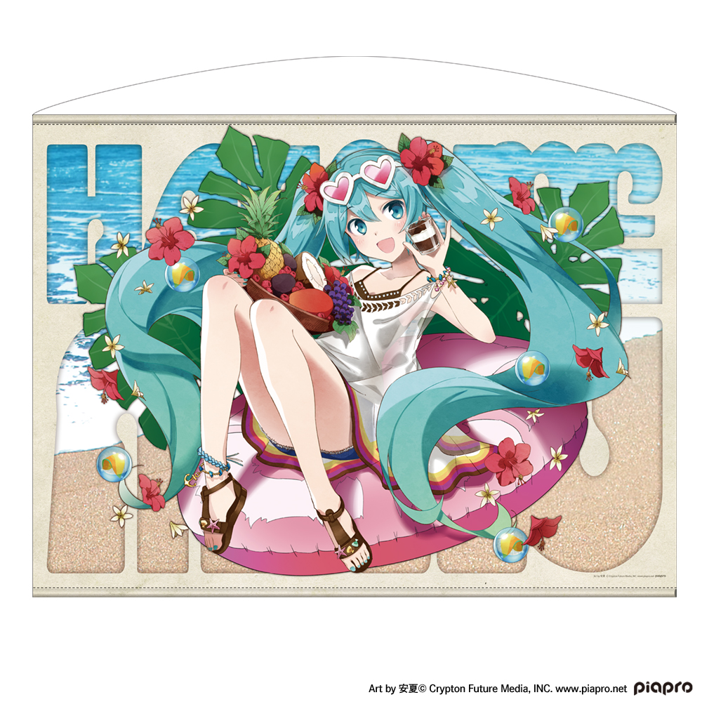 【未開封品】初音ミク　夏祭初音鑑　『月・影・舞・華』　タペストリー