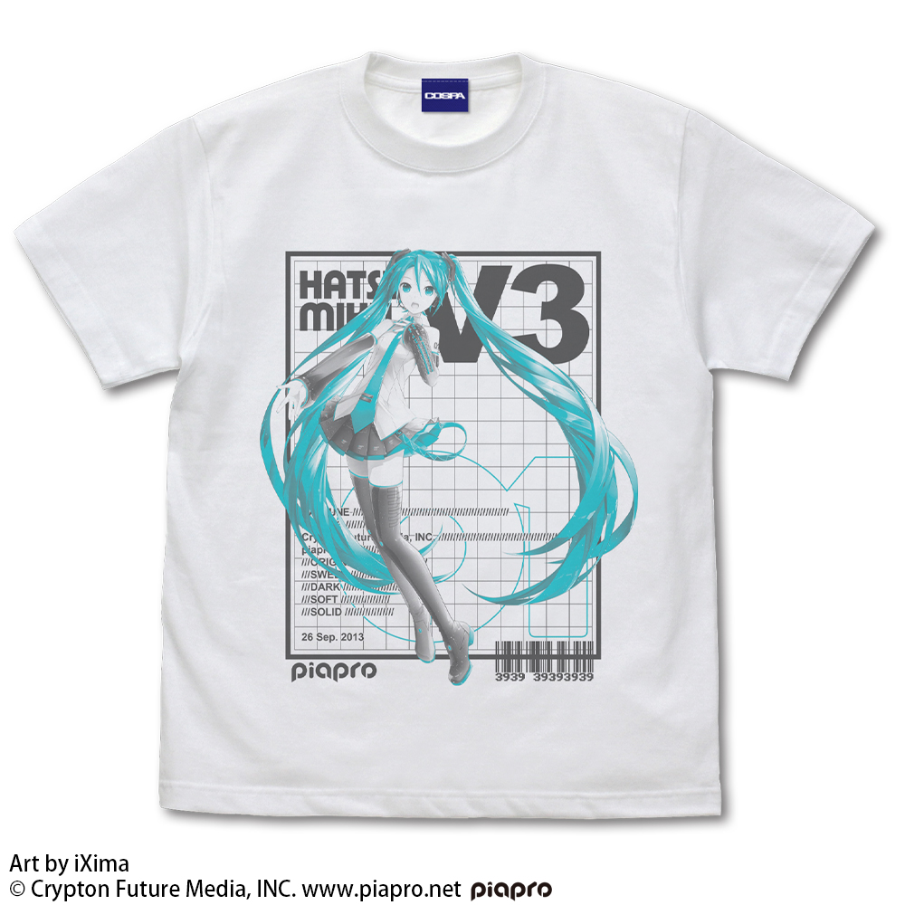 初音ミク V3 Tシャツ Ver.3.0 [初音ミク V3] | コスプレ衣装製作販売の