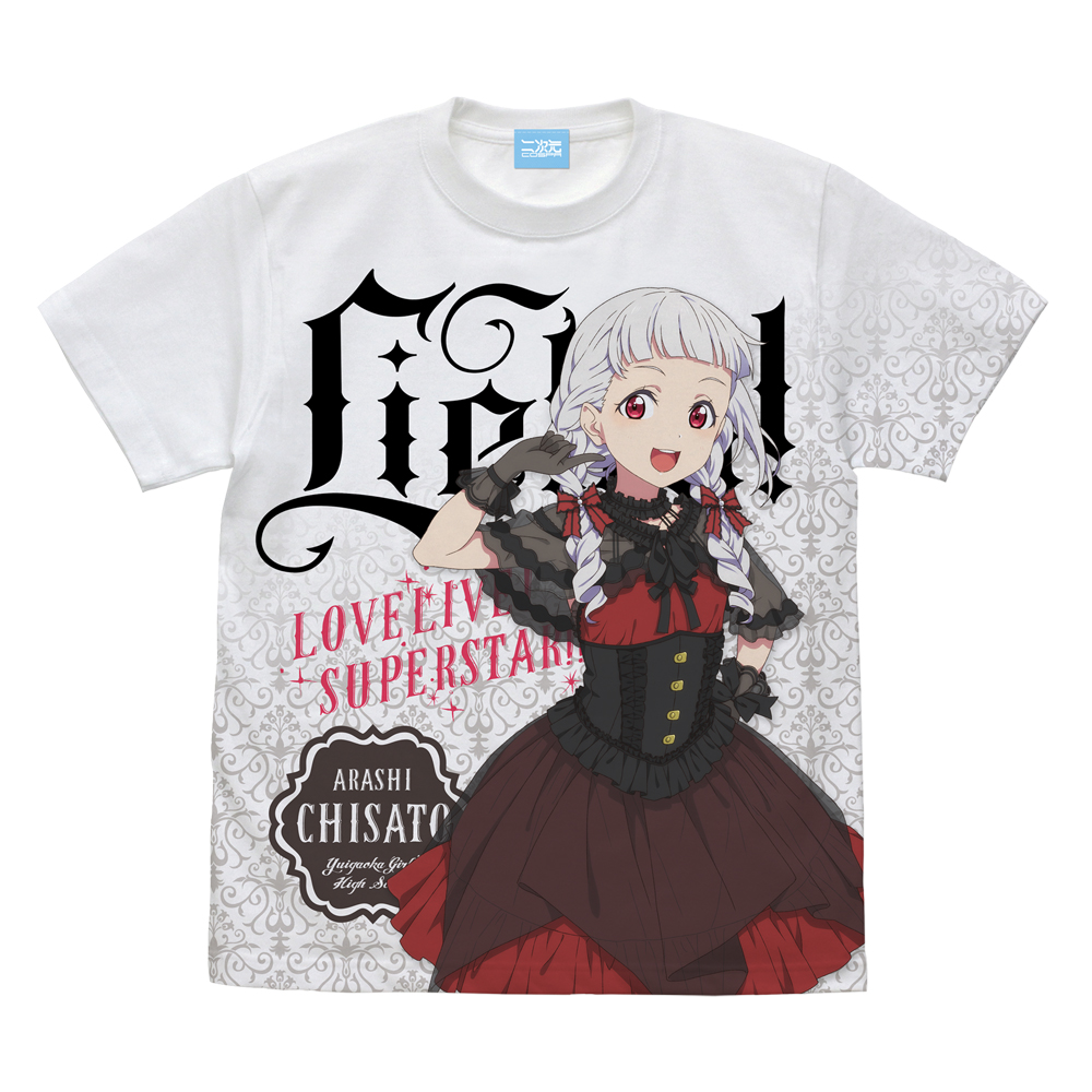 描き下ろし 嵐 千砂都 フルグラフィックTシャツ ロリータファッション Ver. 