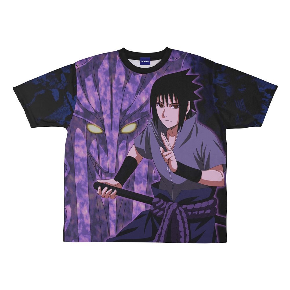 描き下ろし うちはサスケ 両面フルグラフィックTシャツ [NARUTO-ナルト