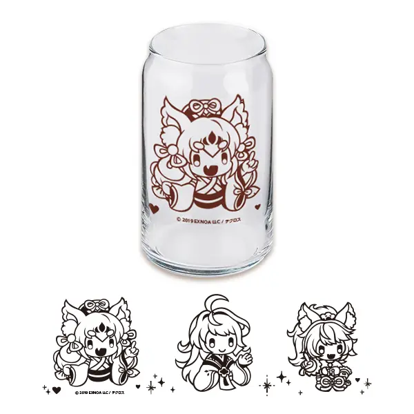 缶型グラス<3人娘>