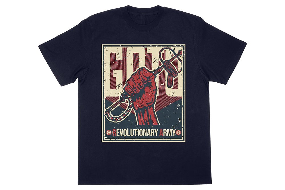 後藤洋央紀「後藤革命軍」Tシャツ（ネイビー）