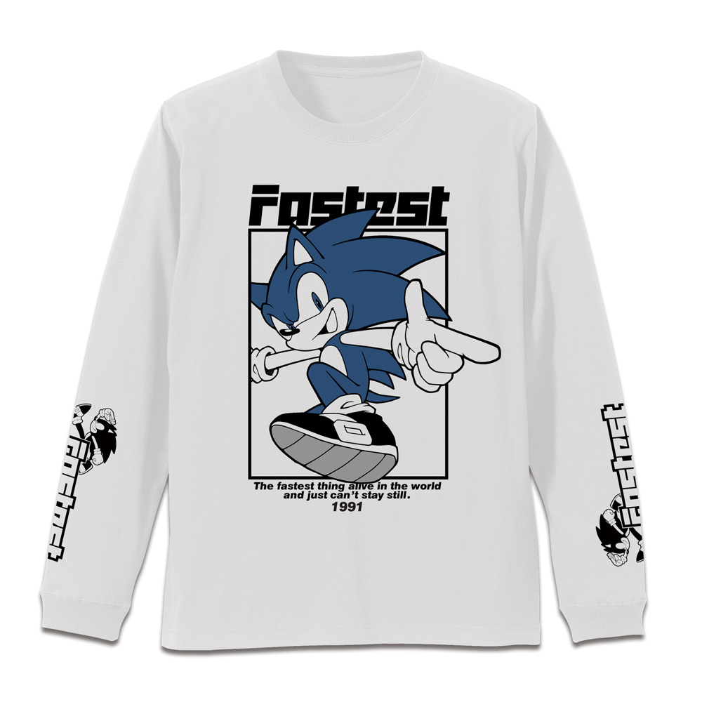 ソニック・ザ・ヘッジホッグ 袖リブロングスリーブTシャツ