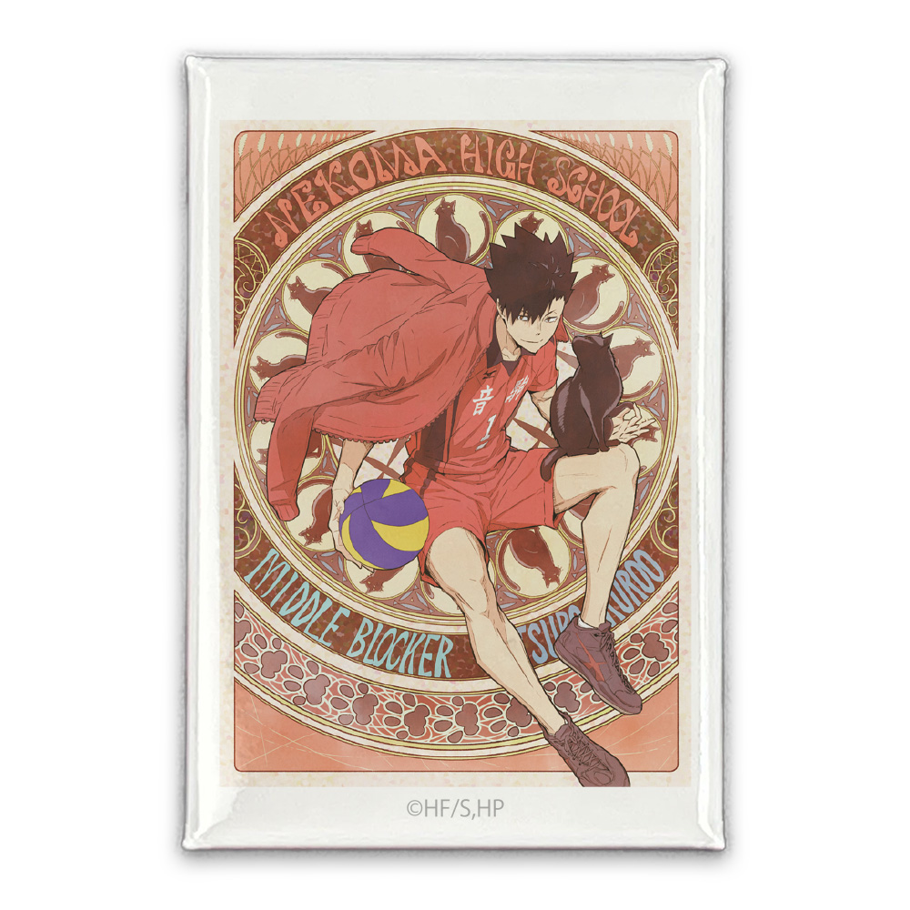 黒尾鉄朗 スクエア缶バッジ 飛翔Ver.