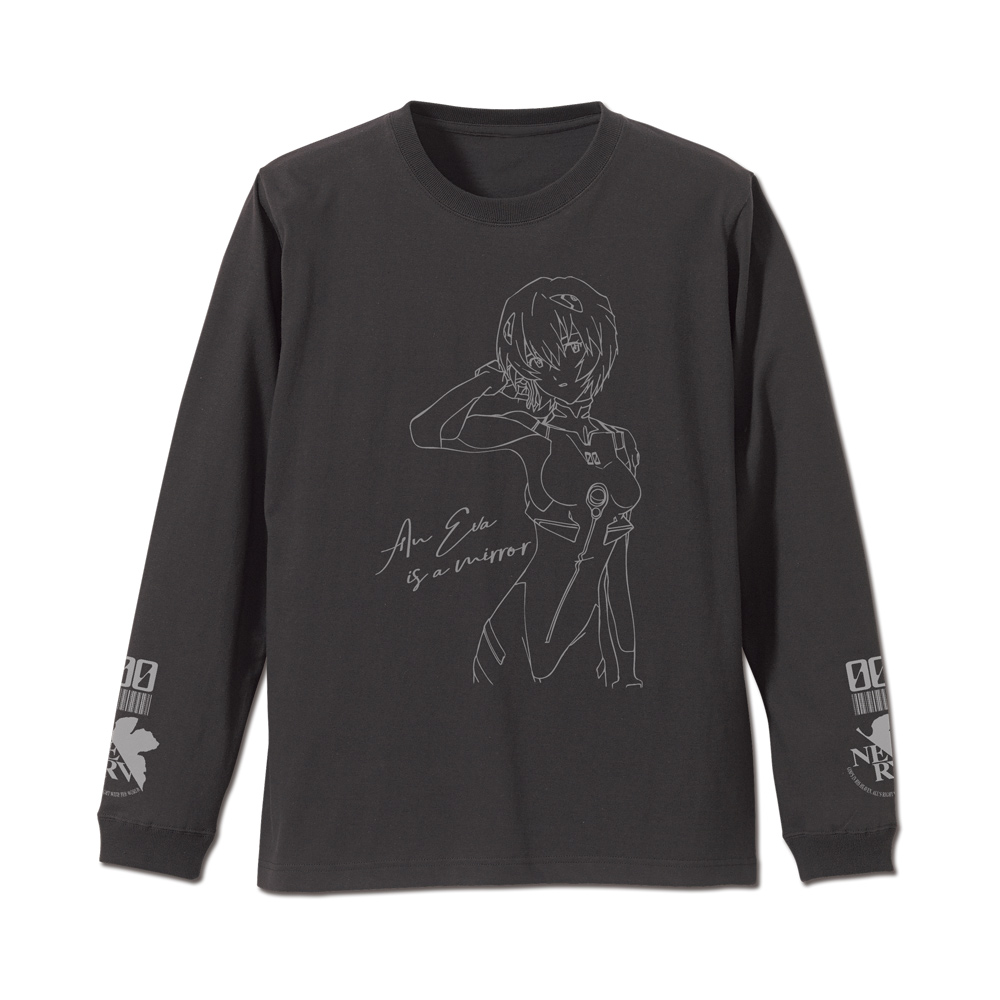 綾波レイ 袖リブロングスリーブTシャツ