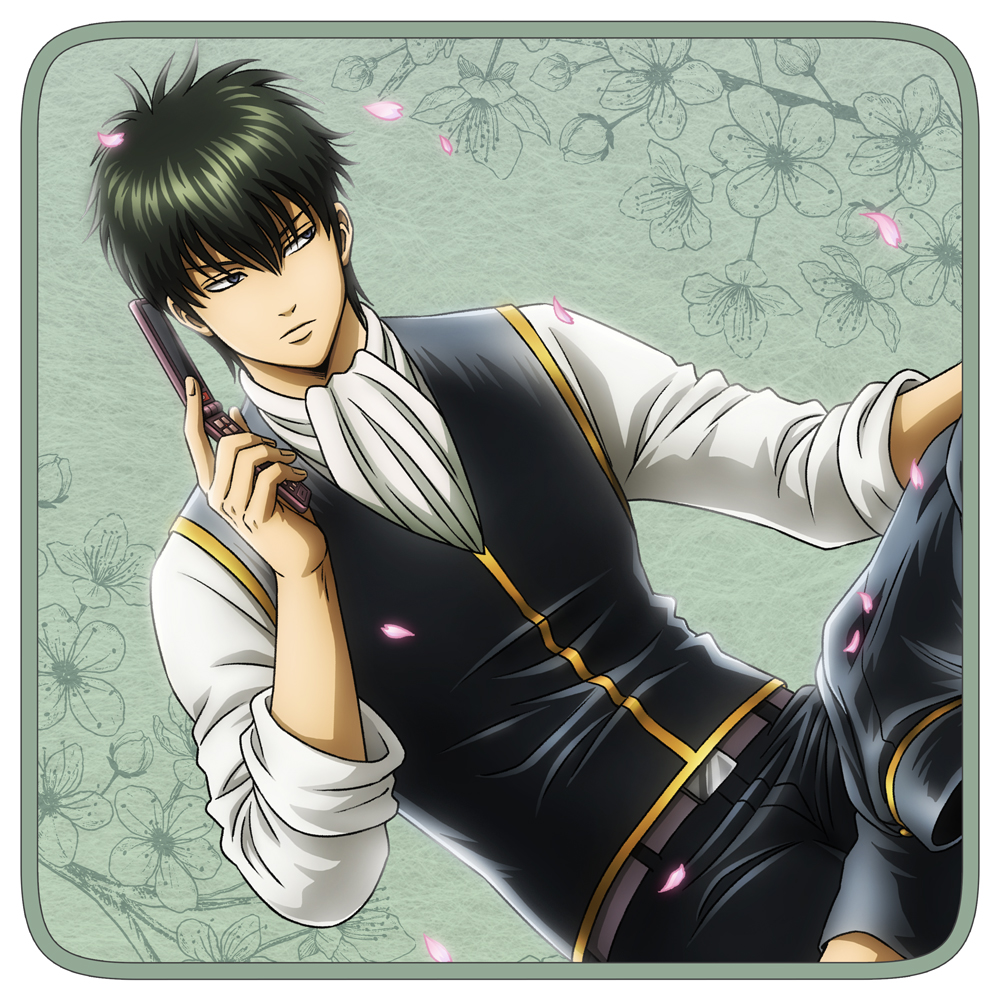 描き下ろし 土方十四郎 フルカラーハンドタオル 小窓から覗く..