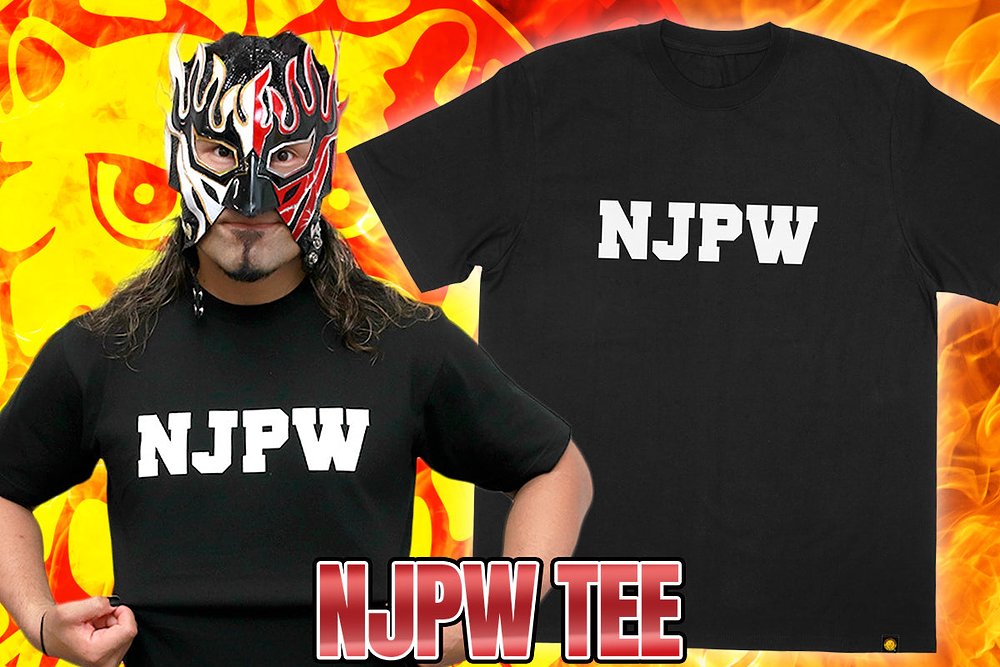 NJPW Tシャツ（2025・ブラック×ホワイト）