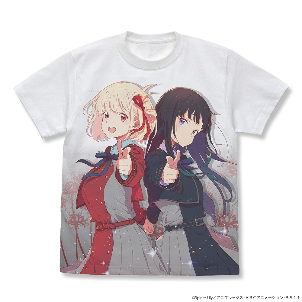 千束＆たきな フルグラフィックTシャツ