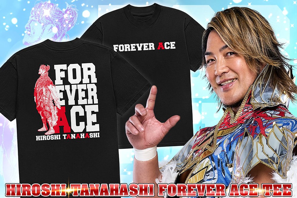 棚橋弘至「FOREVER ACE」Tシャツ（ブラック）