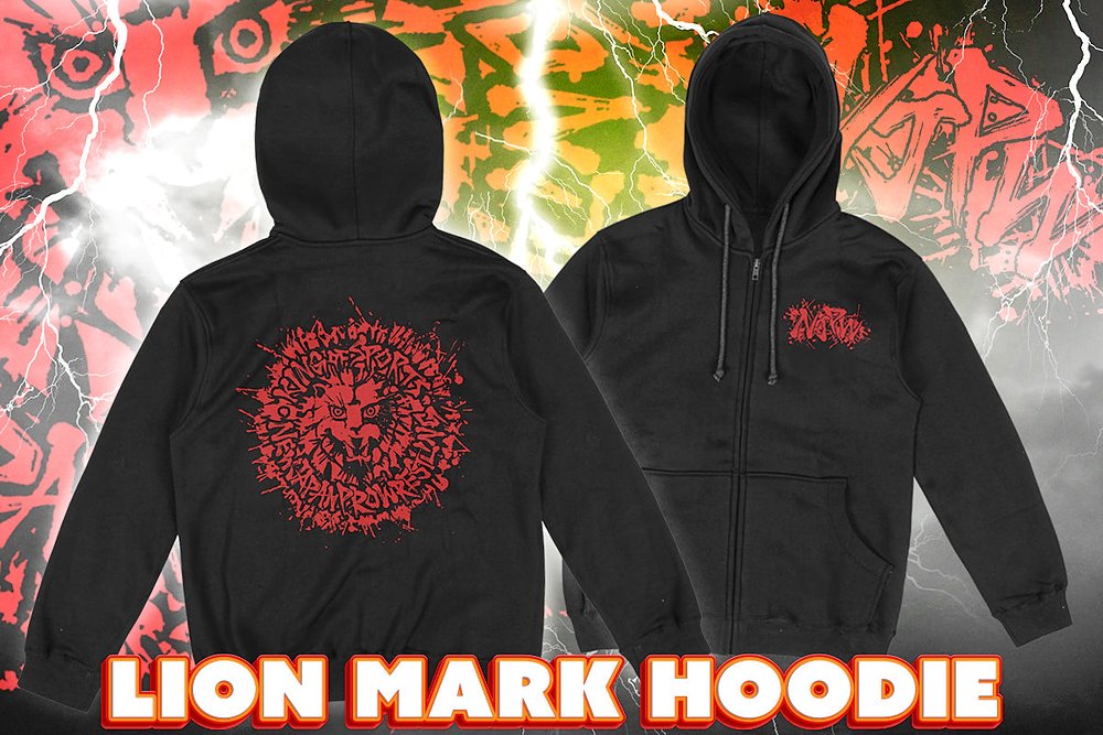 ライオンマーク ジップアップパーカー（2025・ブラック×レ..