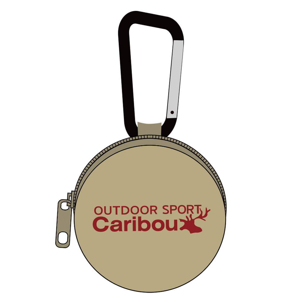 カリブー カラビナ付きミニポーチ
