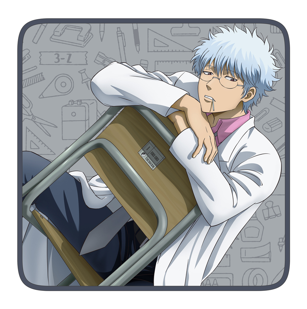 描き下ろし 坂田銀八 フルカラーハンドタオル 放課後の一幕V..