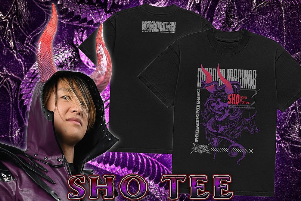 SHO「DEVIL HORN SKULL」Tシャツ