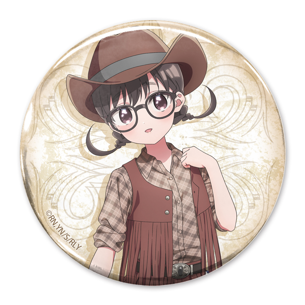描き下ろし 伊院知与 65mm缶バッジ カウガールVer.