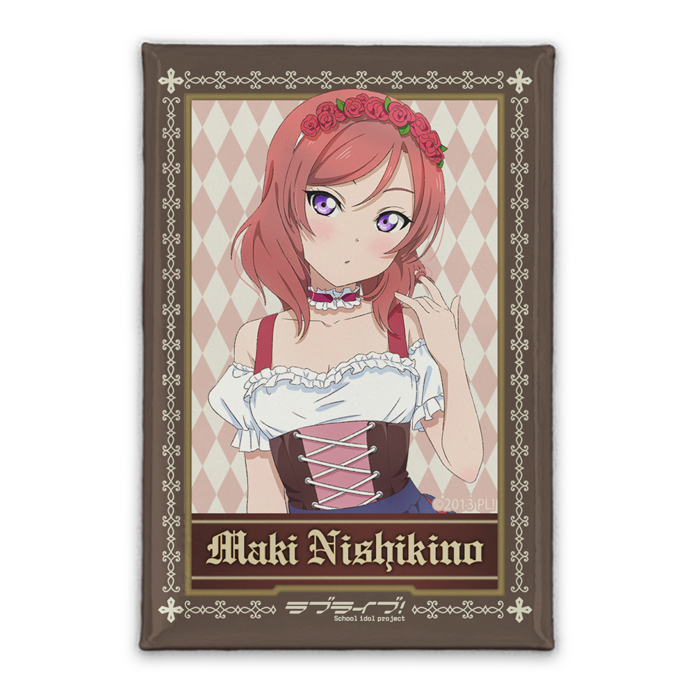 描き下ろし 西木野 真姫 スクエア缶バッジ ディアンドルVe..