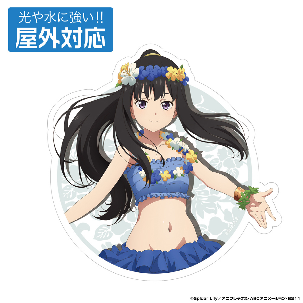 描き下ろし 井ノ上たきな 屋外対応ステッカー ワイハの迷彩服..