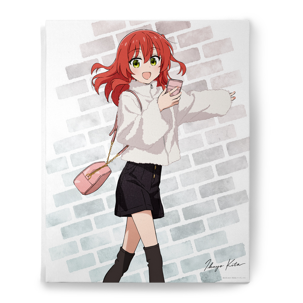 描き下ろし 喜多郁代 F6キャンバスアート 冬のおでかけVe..
