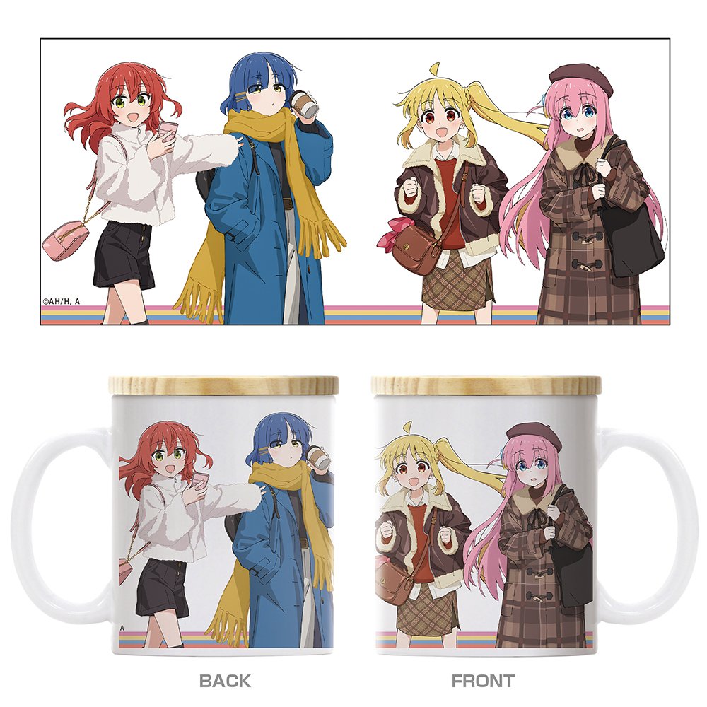 描き下ろし 結束バンド フタ付きフルカラーマグカップ 冬のお..
