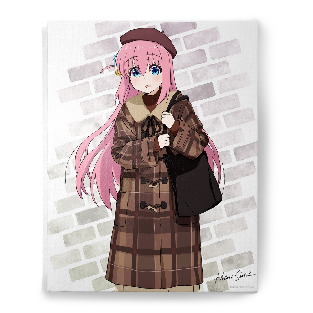 描き下ろし 後藤ひとり F6キャンバスアート 冬のおでかけV..