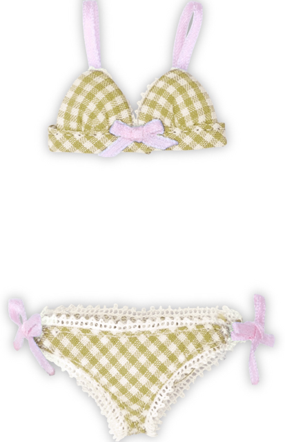 AZONE/Pureneemo Original Costume/POC087 【25ｃｍドール用】 ギンガムリボンブラ＆ショーツset