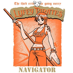 ONEPIECE ワンピース ナミ アニメTシャツ 黒 | RUFFY