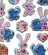 Maus ぷくぷくラメシール/Elefant&Hase