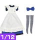 PIC006【1/12サイズドール用】1/12 クラシカルアリスドレス AZONE/ピコニーモコスチューム/PIC006【1/12サイズドール用】1/12 クラシカルアリスドレス