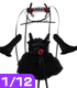 PIC004【1/12サイズドール用】1/12 薔薇シフォン..