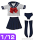 PIC010【1/12サイズドール用】1/12 半袖セーラー..