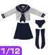 AZONE/ピコニーモコスチューム/PIC011【1/12サイズドール用】1/12 長袖セーラー服