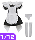 PIC013【1/12サイズドール用】1/12 ミニ丈メイド..