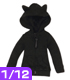 PIC030【1/12サイズドール用】にゃんにゃんパーカーミニワンピ AZONE/ピコニーモコスチューム/PIC030【1/12サイズドール用】にゃんにゃんパーカーミニワンピ