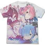 ラム＆レム フルグラフィックTシャツ