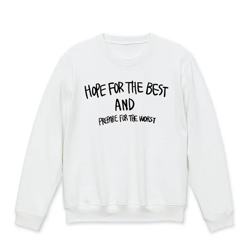井芹仁菜の「HOPE FOR THE BEST」トレーナー／WHITE