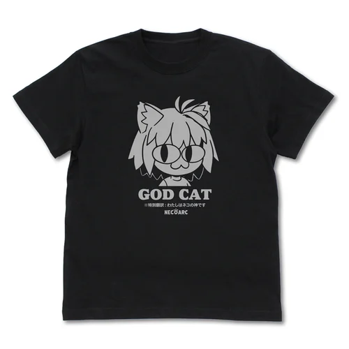 GOD CAT ネコアルク Tシャツ／BLACK