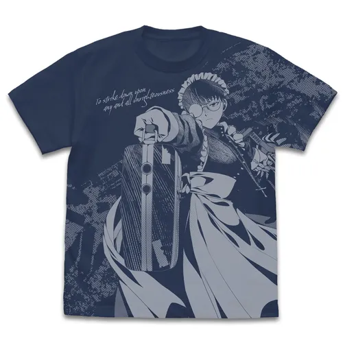 描き下ろし ロベルタ「すべての不義に鉄槌を。」 オールプリントTシャツ／SLATE